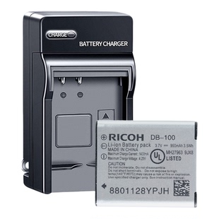 理光CCD电池DB-100 CX3 CX4 CX5 CX6 WG40 WG30 PXWG20相机充电器