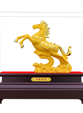 2026新年礼物绒沙金摆件前程如意