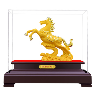 绒沙金马摆件前程如意马到成功开业礼品乔迁新居礼品新年送吉祥物