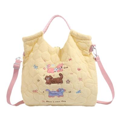 ITSOUMEI松弛感大容量包包可爱少女斜挎包通勤百搭软乎乎托特包