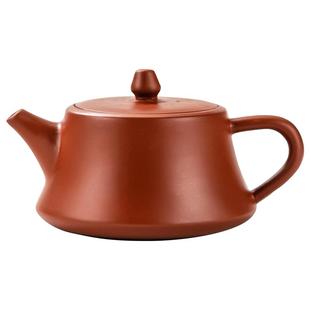 朱泥紫砂柱础壶球状滤孔功夫茶泡茶壶纯色家用陶瓷茶具单个茶壶