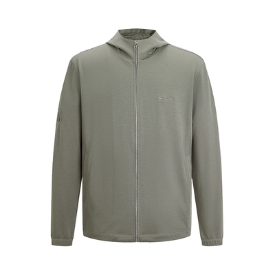 伦德马男士含桑蚕丝拉链夹克外套