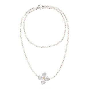 【杨冰怡金靖同款】羽叶系列 枝繁·叶礼长款珍珠项链