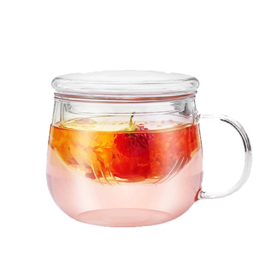 富光茶水分离泡茶杯女花茶杯玻璃