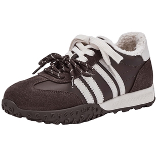 热风加绒运动休闲鞋2025年冬季新款复古棉鞋百搭女鞋厚底慢跑鞋