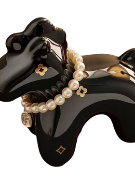 新中式陶瓷好运马乔迁送礼摆件