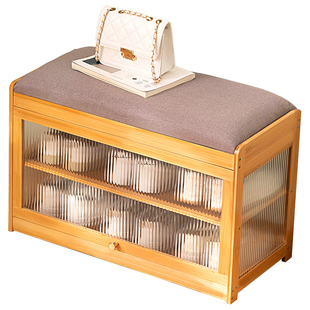 超薄鞋柜家用门口楼道室内入户翻斗鞋架换鞋凳实木多层收纳玄关柜