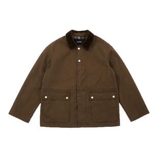 CLIMAX VISION复古灯芯绒翻领巴恩风帆布水洗工装夹克外套男女款