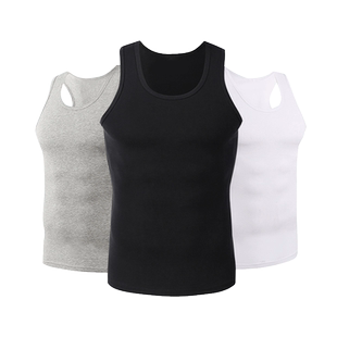 恒源祥中老年老头背心男士纯全棉短袖汗衫式跨栏运动健身薄款夏季