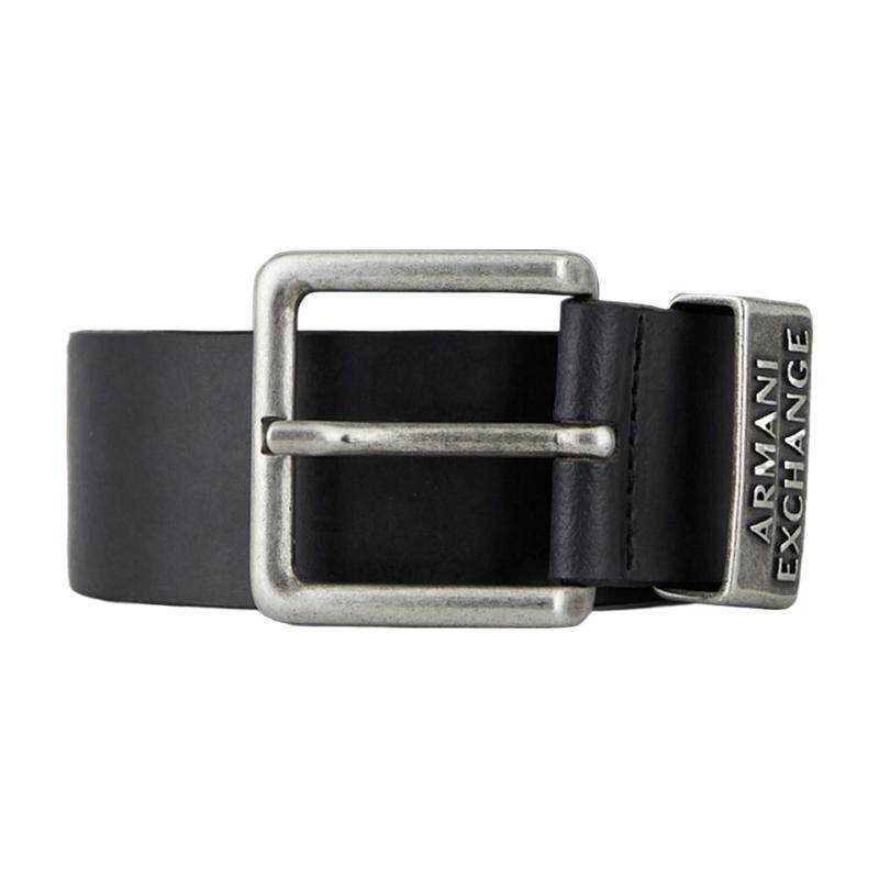 ARMANI EXCHANGE/阿玛尼秋冬男士牛剖层革复古针扣腰带皮带礼物