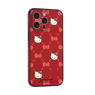 HelloKitty正版适用苹果16手机壳2026新款磁吸高档iphone15promax皮质全包防摔14por可爱17凯蒂猫高级素皮
