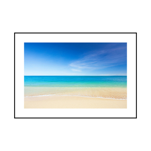 大海蓝天风景挂画地中海风格装饰画酒店卧室客厅现代简约玄关壁画