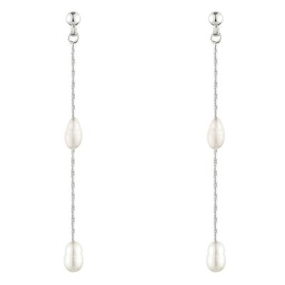 EBFWIND银河乐章 法式气质小众长款显脸瘦天然淡水珍珠耳钉