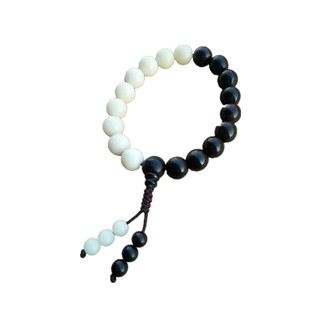 精品野生木患子菩提根手持念珠18颗手持佛珠黑白阴阳太极珠无患子