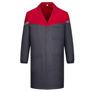 蓝大褂工作服长袖大褂男劳保服耐磨防尘罩衣物流搬运车间工装定制