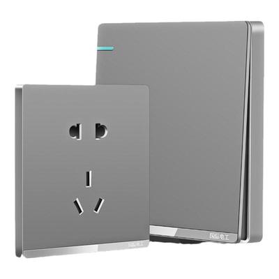 国际电工一开五孔插座面板