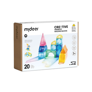 mideer弥鹿儿童磁力积木块立体几何大颗粒男女孩儿童拼装益智礼物