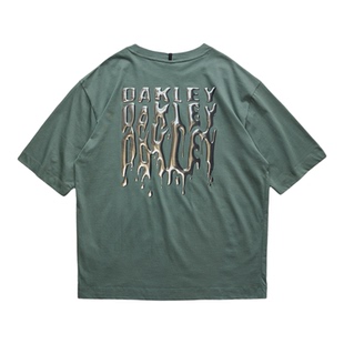 现货 OAKLEY STACKED METAL TEE金属字母印花休闲复古短袖T恤26SS