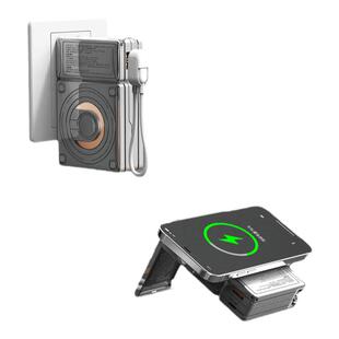 带AC插头无线磁吸充电宝自带线快充大容量超薄小巧便携适用苹果applewatch手表充电器二合一华为小米可上飞机