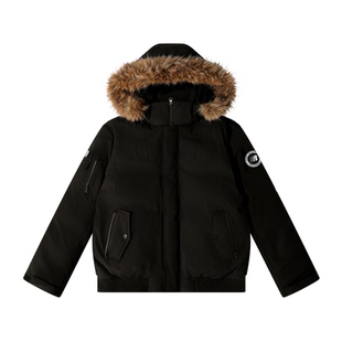 FDR工装加厚派克服男2025新款防寒可拆卸毛领短款羽绒服女款冬季