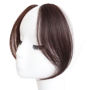 八字刘海假发真发假刘海女士自然前额鬓角假发片网红头帘中分刘海