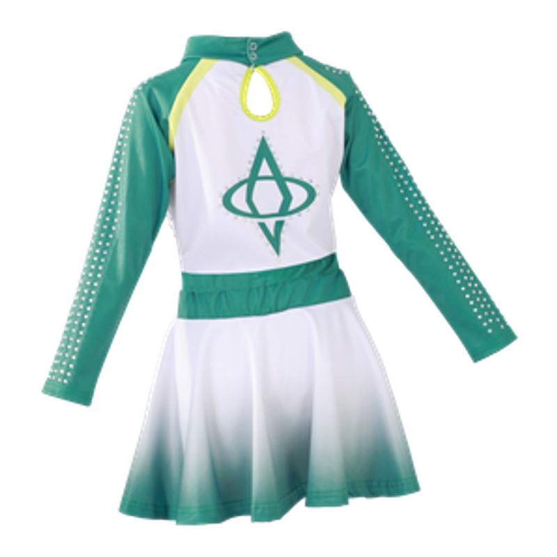 新款啦啦操比赛服连体裙健美操服团体啦啦队队服儿童运动会表演服