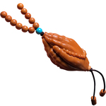 新款橄榄核小圆珠项链高档玉器件蜜蜡吊坠挂绳手工文玩男女毛衣链