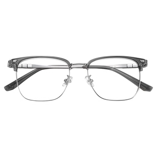 菲尔渡边钛架眼镜框男士轻奢眉线半框镜架可配度数近视散光65008