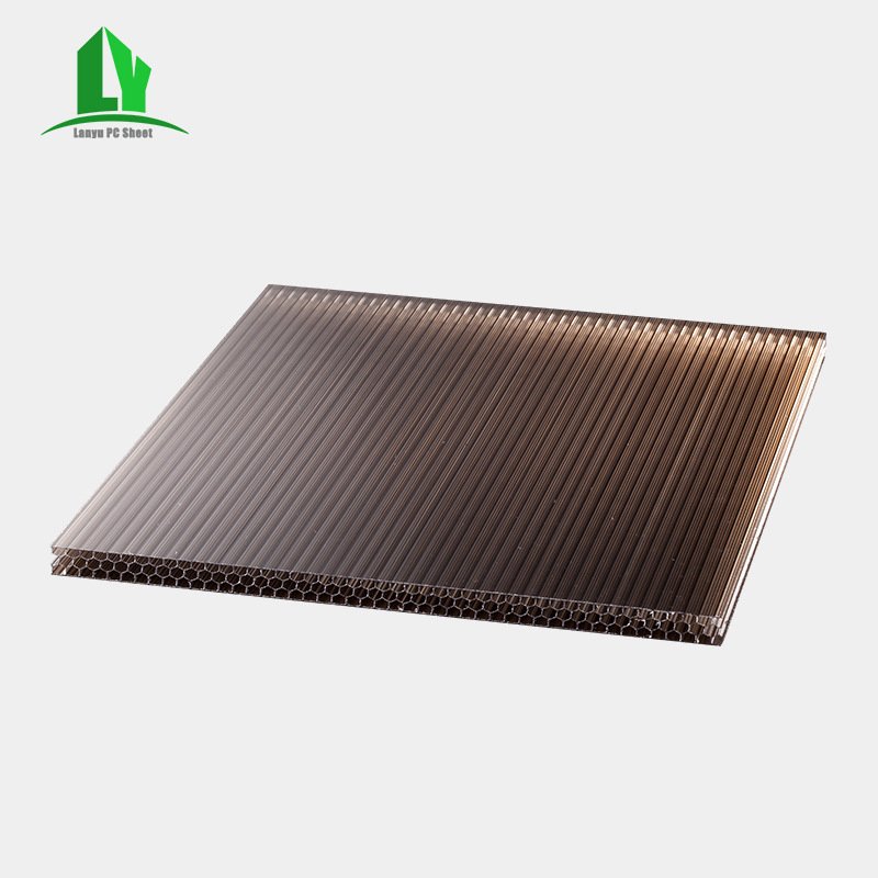 蜂窝阳光板6mm透明中空板采光板批发工程材料PC阳光板透明顶篷