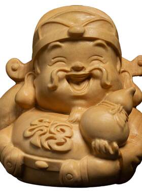 黄杨木福禄寿三星佛像文玩工艺品