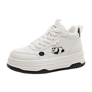 森马高帮棉鞋女冬季加绒2025新款厚底板鞋女款秋冬保暖二棉鞋子女