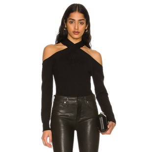 Lovers and Friends 露肩挂脖毛衣修身显瘦REVOLVE冬季保暖