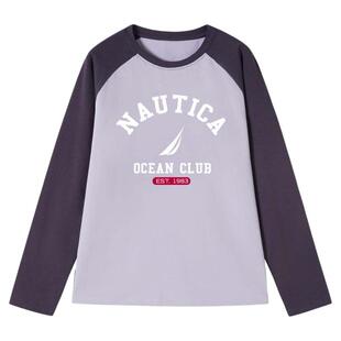 【7A抗菌防晒】NAUTICA/诺帝卡童装 男女童长袖T恤儿童春秋季速干