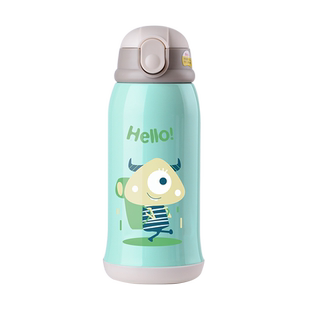 喜凯儿童保温杯带吸管宝宝幼儿园水壶