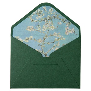 会员卡VIP礼品卡套内衬梵高信封定制烫金logo高级感简约浪漫封套