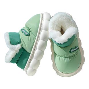 儿童棉鞋冬季外穿保暖男童女童加绒加厚童鞋宝宝棉拖鞋包跟雪地靴