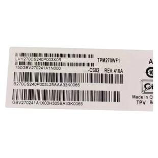 TPM270WF1 CS02 FHBN20 HVR01 ST270BG017 SG270B02 液晶显示屏