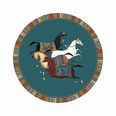 美式轻奢PVC仿皮圆形餐垫