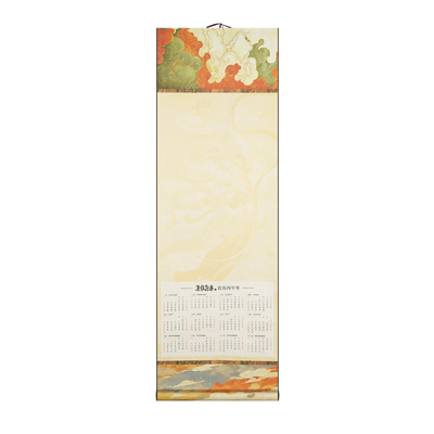 2026年空白宣纸挂历马年微喷蜡染卷轴日历diy挂轴书法国画创作专用福字竖轴新款国风文创年历软笔作品纸卷轴