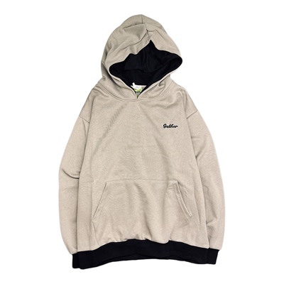 字母拼接双层连帽卫衣男