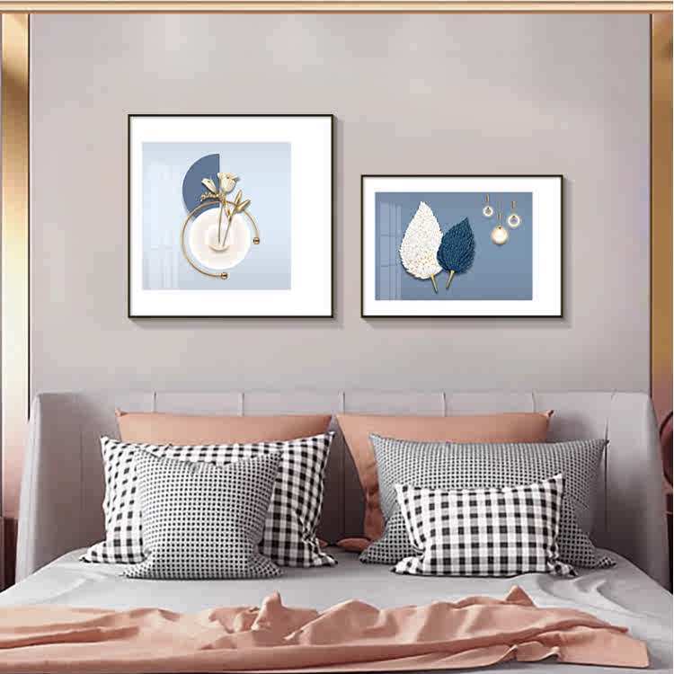 卧室床头装饰画主卧挂画现代简约餐厅背景墙壁画2024年新款客厅画