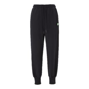 布景休闲裤女冬季新品运动风黑色裤子松紧腰束脚长裤卫裤3793