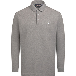 【全棉珠地】暇步士男装2026年春透气休闲长袖POLO衫免烫易打理男