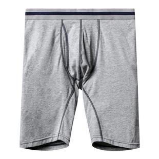 诺卡登训练健身长款男士内裤加长运动跑步防磨裆平角裤纯棉五分裤