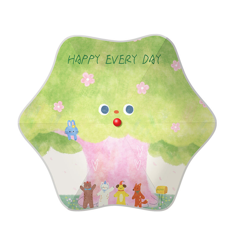 雨伞学生专用圆角防戳全自动节节伞