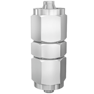 304不锈钢快拧接头直通PU4/6/8/10/12/14/16MM气管锁母双头直接