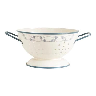 法式复古蔷薇花纹果篮沥水双耳