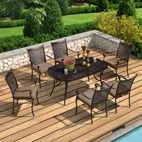 6 [Стул] +1 [Кристаллическая алюминиевая таблица 150x90] Отправить подушку