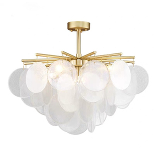 简约创意轻奢水晶玻璃片客厅吊灯餐厅卧室酒店设计师创意个性灯具