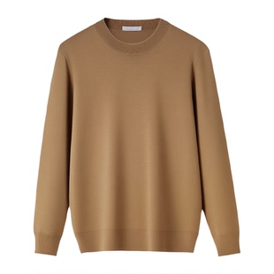 【100%精纺羊毛】可机洗毛衣男秋冬季新款纯羊毛针织衫男士打底衫